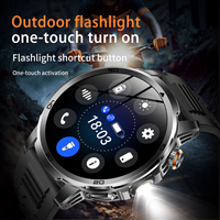 Reloj Deportivo Inteligente AK95 de Alibaba, Electrónica Inteligente, Monitoreo de Salud, Resistente al Agua IP68, Linterna, Carga Magnética, Relojes Inteligentes de Fitness