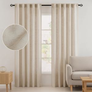 Cortina Translúcida de Lino Sintético DaiRui, Biombo Transpirable para Privacidad, Decoración Moderna y Neutral para Sala de Estar, <span class=keywords><strong>Dormitorio</strong></span> u Hotel - Product Image 1