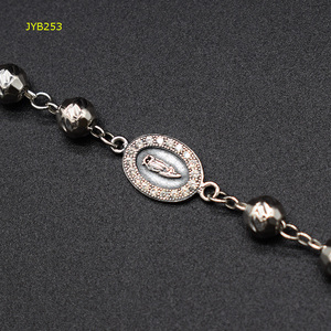 JYB253 braccialetto <span class=keywords><strong>rosario</strong></span> vergine maria in <span class=keywords><strong>argento</strong></span> sterling S925 di alta qualità all'ingrosso <span class=keywords><strong>bracciale</strong></span> <span class=keywords><strong>rosario</strong></span> vergine maria in <span class=keywords><strong>argento</strong></span> Sterling 925 - Product Image 5