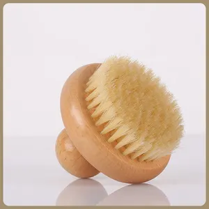 Airbag Massager Scalp Head Meridian Brush Bamboo Wood Nylon Custom Logo Paddle Features Salon Use Rubber Beech Natural Home