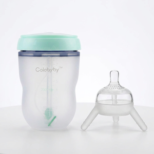 <span class=keywords><strong>Biberon</strong></span> en silicone de qualité alimentaire avec design anti-colique, sans BPA, à large ouverture, 250 ml, tétine à débit lent - Product Image 1