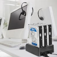 FIDECO ABS todo en uno triple Bahía incorporada USB3.0 Hub 2,5 3,5 pulgadas SATA HDD SSD duplicador acoplamiento clon de disco duro