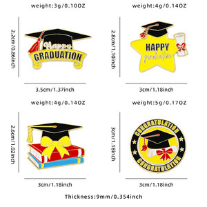 Pin's en émail métallique pour chapeau de diplômé, Édition Promotion 2026, Cadeau de remise de diplôme, Artisanat métallique, Slogan, Vente en gros, Personnalisation usine - Product Image 2
