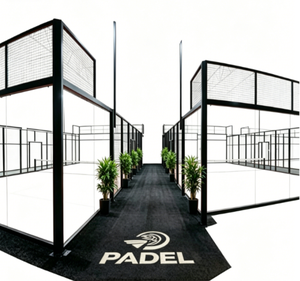 Césped Artificial Negro Resistente para Gimnasio con Logotipo Personalizado, Piso Deportivo Antideslizante para Cancha de Pádel, Club, Estadio, Tapete para Corredores - Product Image 1