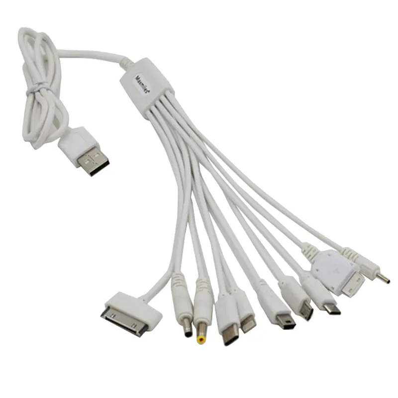 Cavo 10 in 1 Pin caricatore adattatore USB cavo dati per cavi per Computer PSP cavo di trasferimento dati USB multifunzione universale Multi