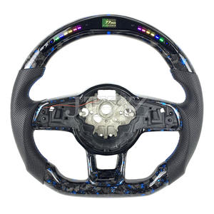Volante de fibra de carbono forjado mejorado para Volkswagen <span class=keywords><strong>Golf</strong></span> MK7 <span class=keywords><strong>R</strong></span> GTI 2015 2016 2018 2019 pantalla LED <span class=keywords><strong>Interior</strong></span> automotriz - Product Image 1