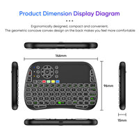 Mini Teclado Inalámbrico M9, Modo Dual BT 2.4G, Retroiluminado, Control Remoto por Voz, Panel Táctil, para Android TV Box, PC