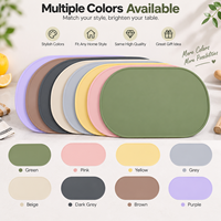 Set de table en silicone de qualité alimentaire, 3 mm d'épaisseur, résistant à la chaleur, imperméable, antidérapant, facile à nettoyer, pour salle à manger, cuisine, restaurant, enfants
