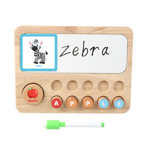 Juguete Educativo de Madera para Niños, <span class=keywords><strong>Alfabeto</strong></span> en Inglés, Números, Operaciones de Suma y Resta, Entrenamiento de Pensamiento Lógico - Product Image 4