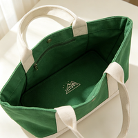 Bolsa de Lona Resistente con Correa para el Hombro, Bolsa de Compras de Gran Capacidad, Logotipo Personalizado, Cierre Magnético con Cremallera, Bolsa Resistente