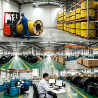 Cable de Comunicación para Minería Xinqiao MHYVP, Blindado con Tres Conductores de Cobre Sólido, Revestimiento Ignífugo Azul, para Uso Subterráneo