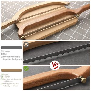 <span class=keywords><strong>Cuchillo</strong></span> para Pan Casero, Cortador de Pan de Madera con Hoja Dentada y <span class=keywords><strong>Cuchillo</strong></span> para Pan con Mango Ergonómico para Facilitar el Uso - Product Image 5