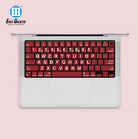 Autocollants colorés givrés arabes imperméables de clavier d'ordinateur portable pour des ordinateurs portables