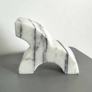 1 pz. Fermalibri in Travertino Artigianale Telazzo Moderno Art Déco con Forma Irregolare per Compleanni, Arredamento Casa e Hotel - Product Image 5