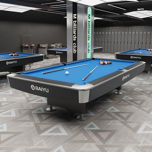 Mesa de Billar BaiYu de 9 pies de Alta Calidad, Fabricada en Madera Maciza, con Cojín de Pizarra y Patas de Madera Sólida, para Ocio en el Hogar, Estándar de Snooker y Billar - Product Image 1