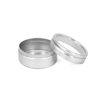 Pot de baume à lèvres vide 10g, pommade cosmétique en aluminium petit boîtier rond en aluminium boîte de crème vide boîte en étain