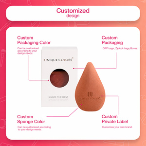 Éponge de Maquillage Non-Latex Forme Irrégulière Haute Élasticité Multi-Angles pour Application Correcteur et Contour – Vente Directe Usine - Product Image 3