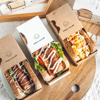 Cajas de Papel Recubierto para Venta al por Mayor, Modernas y de Lujo, para Panadería, Pasteles, Galletas, Desayunos, Tostadas y Sándwiches