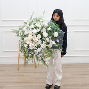 Ombrelli di fiori artificiali di alta qualità di seta di fiori di nozze romantici di nuova progettazione DKB - Product Image 3