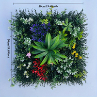 Simulación de pared verde tridimensional estilo pastoral, decoración de puerta de fachada, pared de fondo interior de plástico de alta calidad