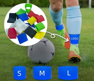 Offerta Speciale: Parastinchi da Calcio <span class=keywords><strong>in</strong></span> <span class=keywords><strong>Gomma</strong></span> con Fasce di Fissaggio per Calze, Protezione per Ginocchia S.M.L. - Product Image 3