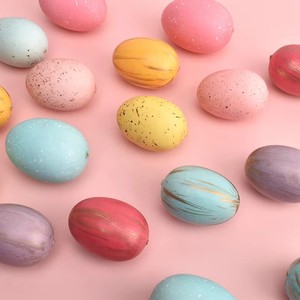 Wholesale Bulk Empty Gift DIY Round Shape Plastic Easter Eggs Hanging Ornaments <b>Decoration</b> Factory Price - Product Image 5