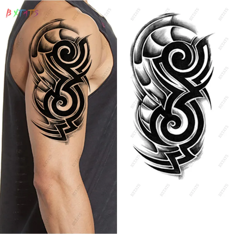 Toptan yarım kol kabile totem dövme/Tatto/ Tato/sahte yetişkin vücut sanatı Tatouage temporbody