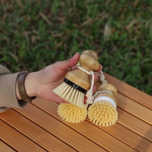 Realida Eco Friendly Bamboo <span class=keywords><strong>Dish</strong></span> <span class=keywords><strong>Brush</strong></span> für Familien Safe Free Kitchen Scrub für Antihaft-Gusseisen-Geschirr bürste - Product Image 1