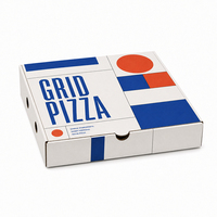 Caja de Pizza para Llevar con Logotipo Personalizado, Venta al por Mayor, Embalaje de Papel Corrugado Resistente al Desgaste para Restaurantes