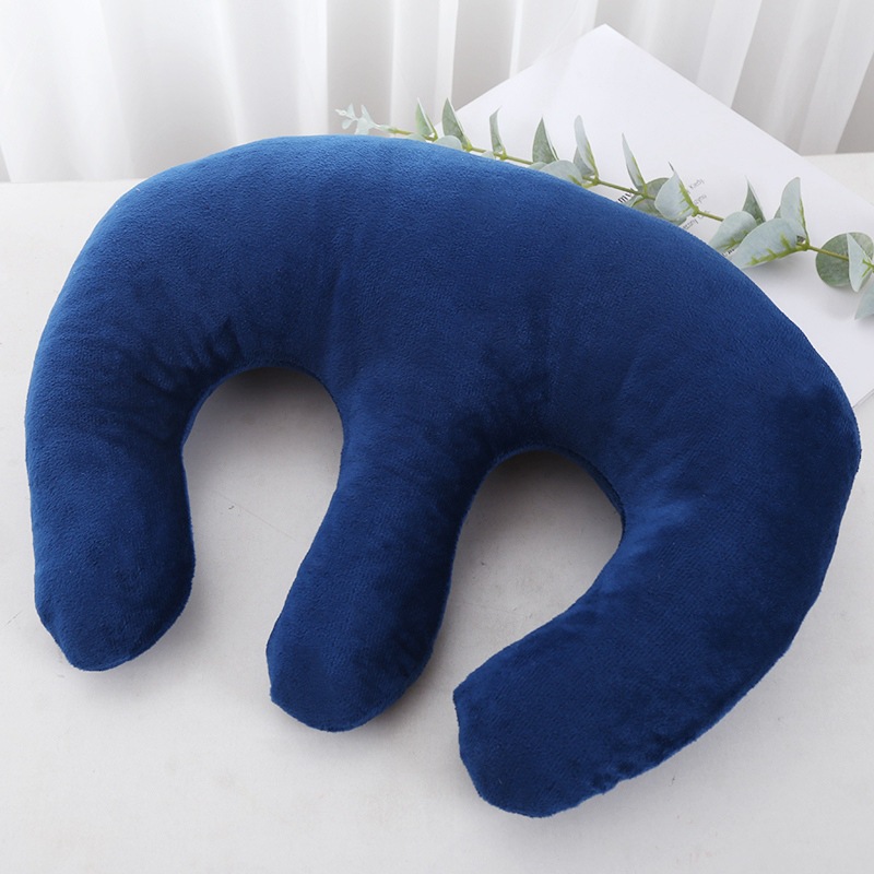 Coussin d'allaitement bleu roi avec noyau en coton élastique