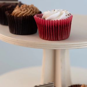 Support à cupcakes en contreplaqué à 4 niveaux, facile à assembler, pour mariages et fêtes, étagères de rangement pour marché et salon - Product Image 3