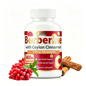 Cápsulas de Extracto Herbal Coreal con Berberina HCl, Suplementos para la Salud de las Articulaciones e Inmunidad, con Curcumina, Canela y Berberina - Product Image 1