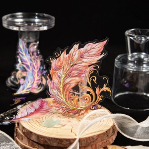 5 pièces/paquet autocollants ange plume série plume thème manuel bricolage <span class=keywords><strong>d</strong></span>écoration autocollants - Product Image 2