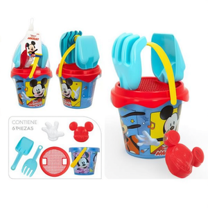 Set Secchiello da Spiaggia Mickey per Bambini 14cm con 3 Accessori per Giochi di Sabbia, Nessun Assemblaggio Necessario - Product Image 2