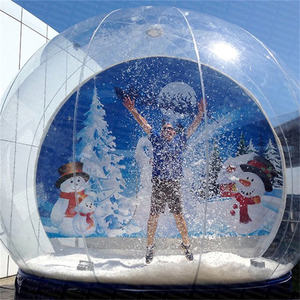Şişme noel kar küresi top cinsiyet ortaya kar ev fotoğraf kabini reklam dekorasyon, dev şişirilebilir kar küresi - Product Image 6