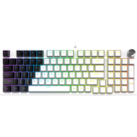 Clavier mécanique avec disposition de 97 touches, rétroéclairage RVB, clavier de jeu filaire avec contrôle du volume pour ordinateur de bureau et ordinateur portable
