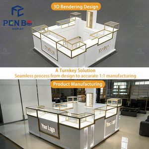 Einzigartiges Mall-<span class=keywords><strong>Kiosk</strong></span>-Design Schmuck Parfüm Moderner Mittelvitrinen-<span class=keywords><strong>Kiosk</strong></span> aus Holz für den Schmuckverkauf - Product Image 5