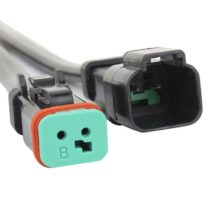 2 dẫn Deutsch DT DTP 2 pin ổ cắm adapter cho LED ánh sáng làm việc trang bị thêm kết nối dây nịt dây điện-Thêm 1 ánh sáng - Product Image 3