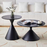 Table basse en bois massif style crème pour la maison, salon minimaliste, moderne, haut de gamme, circulaire, table d'appoint mobile