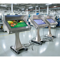 Table intelligente avec écran capacitif lumineux pour l'extérieur, kiosque publicitaire, écrans LCD pour la publicité