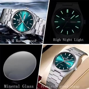 Drioshipping Fashion Quartz Wristwatches Waterproof Luminous Date Week <b>Silver</b> <b>Clock</b> Men Watch Casual Quartz Men's Reloj Hombre - Product Image 4
