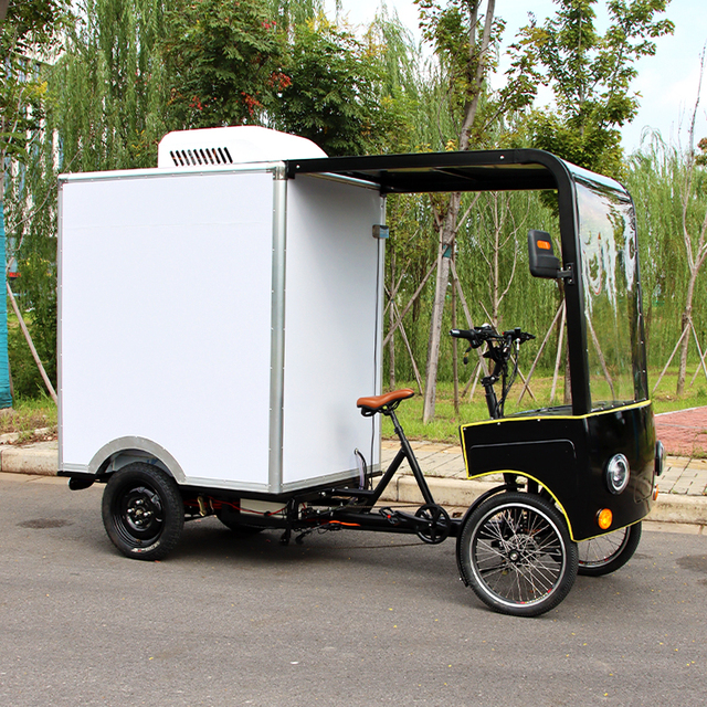 Four Wheeled Express Delivery Vehicle Refrigerated Container 4 Wheel for Adults Commercial Cargo Bike New Electric-Tricycle