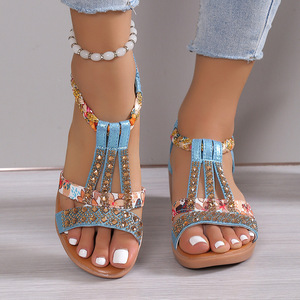 <span class=keywords><strong>Sandali</strong></span> da donna stampati multicolore con plateau <span class=keywords><strong>corda</strong></span> da donna scarpe da spiaggia con zeppa <span class=keywords><strong>sandali</strong></span> con cinturino alla caviglia <span class=keywords><strong>sandali</strong></span> gladiatore R1391 - Product Image 3