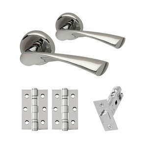 Porta Interna B1061 con Telaio in Legno Massello e Design in <span class=keywords><strong>Teak</strong></span>, Insonorizzata e Impermeabile per Camera da Letto, Cucina, Ospedale e Bagno - Product Image 4