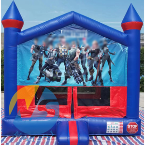 Castillo inflable azul clásico, brincolín espacial comercial, castillo inflable para fiestas de cumpleaños de niños en venta - Product Image 1