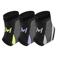 Soutien de cheville en nylon personnalisé avec logo, attelle de cheville ouverte à la talonnette, sangles de compression pour le football et la course à pied