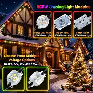 ไฟตกแต่งคริสต์มาสกลางแจ้งแบบถาวร IP68 ใช้ได้ตลอดปี 48V Rgbic Pixel Point Lights ความยาว 300 ฟุต 500 ฟุต ไฟติดรางชายคา - Product Image 5