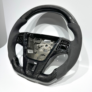 Volant de voiture sport en fibre de carbone noire et daim, vente chaude en usine, pour <span class=keywords><strong>Volvo</strong></span> V40 V60 <span class=keywords><strong>V70</strong></span> S60 <span class=keywords><strong>T6</strong></span> XC60 - Product Image 2