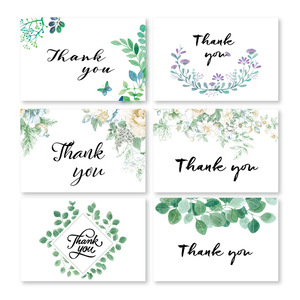 Carte de remerciement personnalisée pour mariage, en papier floral, avec enveloppe, en carton imprimé sur mesure - Product Image 5