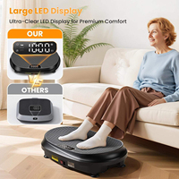 Federbelastete Vibrationsplattform mit 150 kg Tragkraft, LCD-Touchscreen, für Heimfitness und Körperformung, CE- und BSCI-zertifiziert, OEM-anpassbar